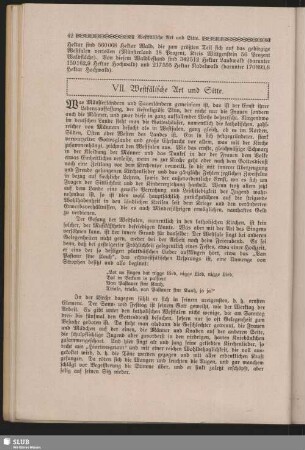 VII. Westfälische Art und Sitte