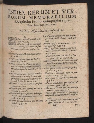 Index rerum et verborum memorabilium