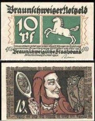 Braunschweig, Notgeldserie Eulenspiegel, 10 Pfennig