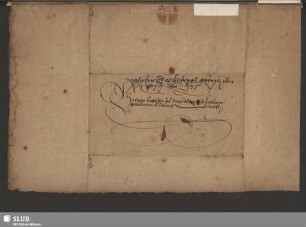 Bl. 4/7: Adresse des Briefes Kurfürst Augusts von Sachsen an den Schöffen Ludwig Kinast zu Dresden, dat. Annaburg, 23.07.1575.