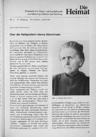 Über die Halligmalerin Hanna Sönnichsen