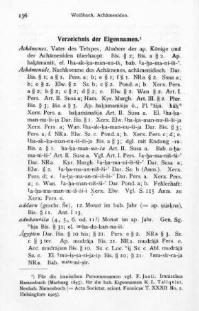 Verzeichnis der Eigennamen