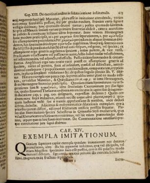 Cap. XIV. Exempla Imitationum