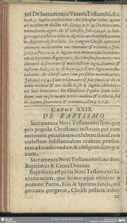 Caput XXIX. De Baptismo