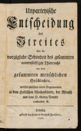 1-48, Unparteyische Entscheidung des Streites ueber die ...