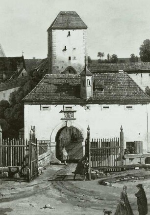 Pirna von der Südseite (von der Landstraße vor dem Obertor)
