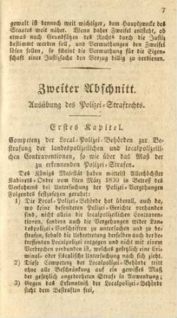 Zweiter Abschnitt. Ausübung des Polizei-Strafrechts