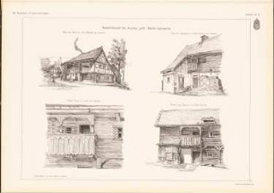 Bauernhäuser, Auscha: Perspektivische Ansichten, Ansicht (aus: Das Bauernhaus in Österreich-Ungarn, hrsg.v. Ingenieur- und Architektenverein, 1906)