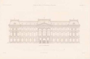 Palais Kronenberg, Warschau: Ansicht von der Masurenstraße (aus: Atlas zur Zeitschrift für Bauwesen, hrsg. v. G. Erbkam, Jg. 24, 1874)