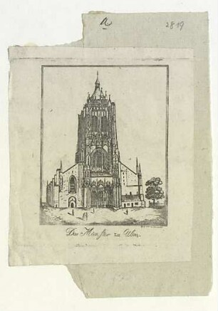 Münster. Westfassade um 1838