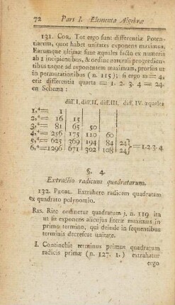 §. 4. Extractio radicum quadratarum
