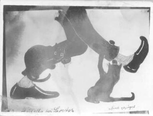 Das Zeitalter des Sportes (Spordi ajajörgul). Kohle- und Tuschezeichnung (1930; E. Richter). Dresden-Südvorstadt, Eisenstuckstraße, Atelier der Künstlerin