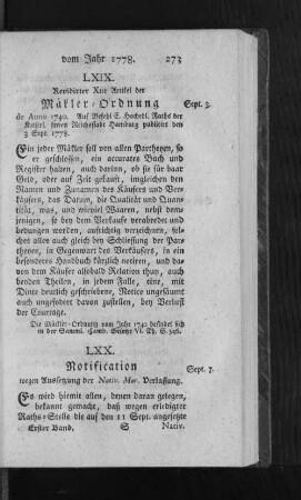LXIX. Revidirter Xter Artikel der Mäkler-Ordnung