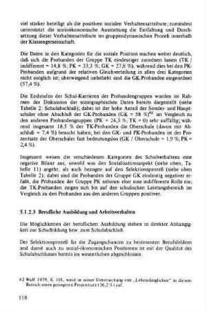 5.1.2.3 Beruflich Ausbildung und Arbeitsverhalten
