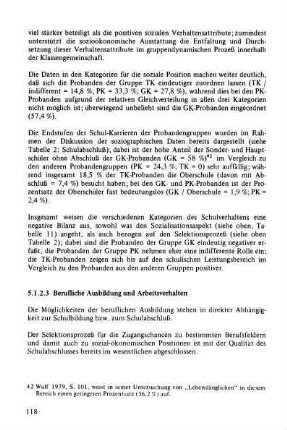 5.1.2.3 Beruflich Ausbildung und Arbeitsverhalten
