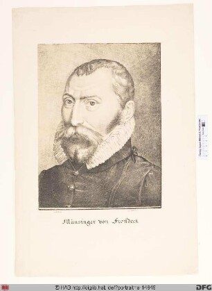 Bildnis Joachim Münsinger (Mynsinger) von Frundeck