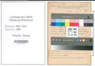 Entnazifizierung Georg Fischer , geb. 10.04.1910 (Kaufmaennischer Angestellter)