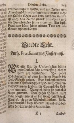 Vierdte Lehr. Luth. Praedicantens Finsternuß.