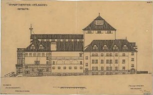 Fischer, Theodor; Heilbronn; Stadt-Theater - Ostseite (Ansicht)