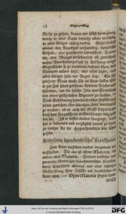 Abtheilung hypochondrischer Krankheiten.