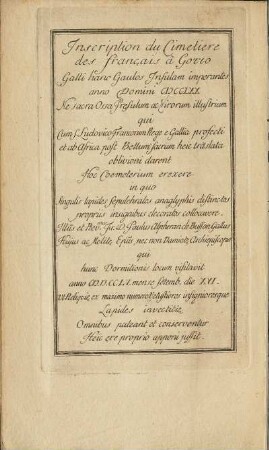 Illustration 8: Inscription du Cimetiere des francais à Gozzo