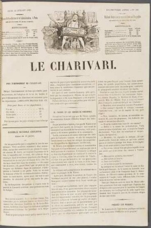 Titelseite des Charivari mit Vignette
