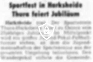 Sportfest in Harksheide - Thura feiert Jubiläum