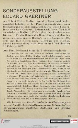 Sonderausstellung Eduard Gaertner