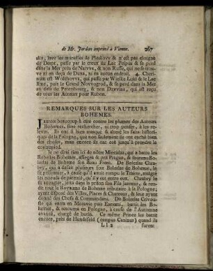 Remarques Sur Les Auteurs Bohemes.