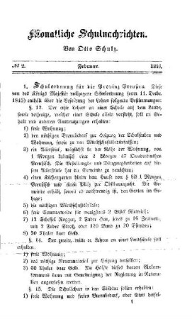 Schulordnung für die Provinz Preußen