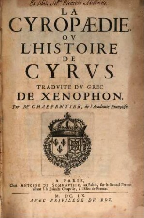 La Cyropédie ou L'Histoire de Cyrus