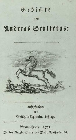 Gedichte, Titelblatt