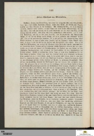 Herzog Christoph von Würtemberg