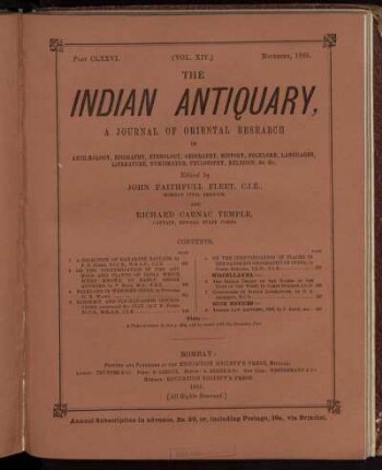 Part CLXXVI... November, 1885.