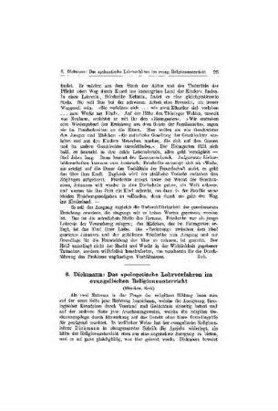 Dickmann: Das apologetische Lehrverfahren im evangelischen Religionsunterricht