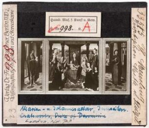 Hans Memling: Marientriptychon, Innenseiten. London, National Gallery (Stoedtner-Nr. 33505)