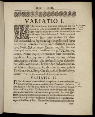 Variatio I. - Variatio XXII.