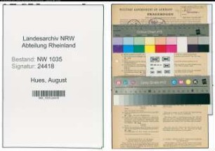 Entnazifizierung August Hues , geb. 15.12.1894 (Bergmann)