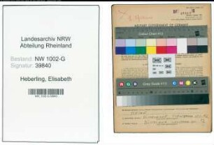 Entnazifizierung Elisabeth Heberling, geb. 24.02.1921 (Lektorin)