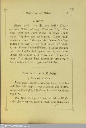 Reisspeisen und Nudeln