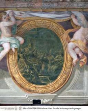 Medaillons mit Szenen aus dem Pontifikat Clemens' XI., Papst Clemens XI. mit Bischöfen