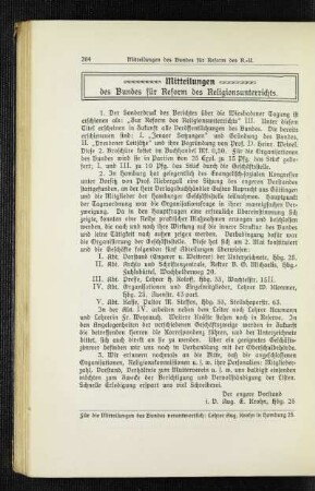 Mitteilungen des Bundes für Reform des Religionsunterrichts