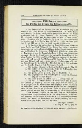 Mitteilungen des Bundes für Reform des Religionsunterrichts