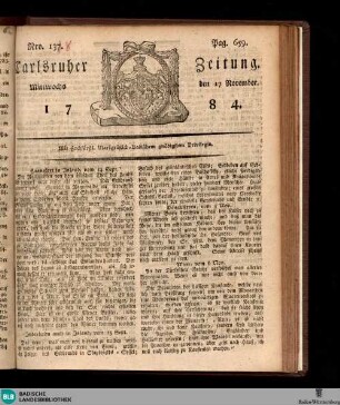 Karlsruher Zeitung, [No. 138]