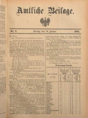 2: Beilage vom Freitag, 18. Januar 1907
