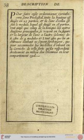 Description l'ordre corinthienne