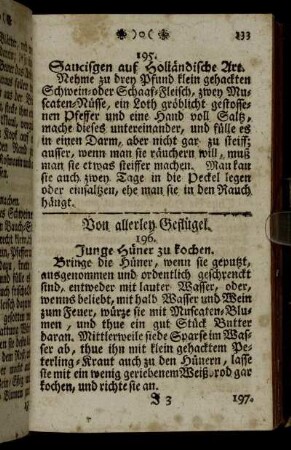 Von allerley Geflügel.