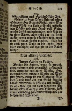 Von allerley Geflügel.