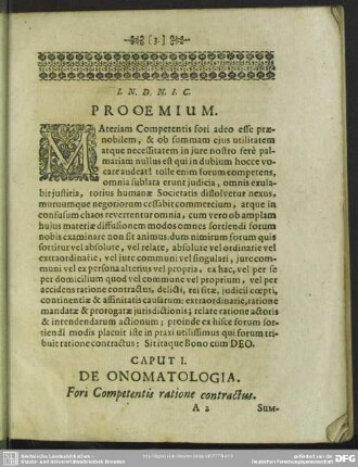 Caput I. De Onomatologia