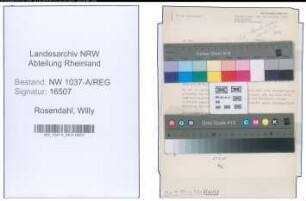 Entnazifizierung Willy Rosendahl , geb. 00.00.0000 ()